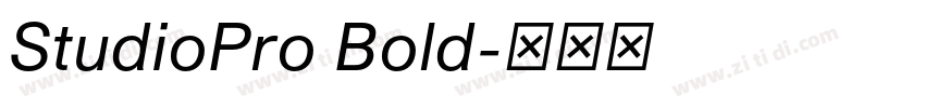 StudioPro Bold字体转换